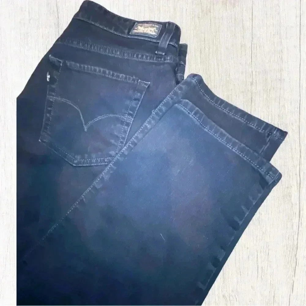 Women’s Levi Strauss Black Mid Rise Skinny Jeans Black Tab - Picture 4 of 7